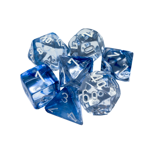Набор кубиков Chessex Nebula™ Dark Blue with White (7шт.)