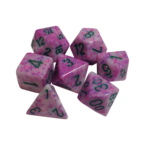 Набор кубиков Chessex Speckled™ Pink with Green(7шт.)
