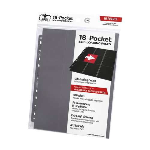 Набор листов Ultimate Guard 18-Pocket Side-Loading Pages Grey (10)
