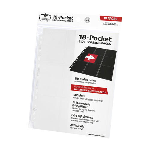 Набор листов Ultimate Guard 18-Pocket Side-Loading Pages White (10)