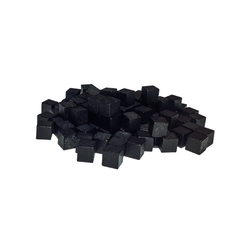 Набор фишек Деревянные кубы 8мм - 100шт (Черные)